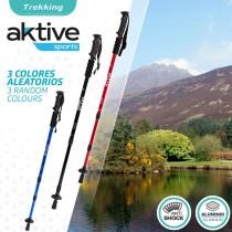 Bâton Trekking Aktive Aluminium 135 cm (10 Unités)