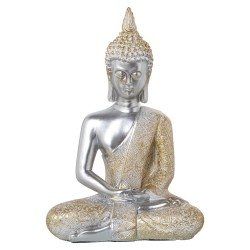 Deko-Figur Alexandra House Living Gold Silberfarben Acryl Kunststoff Melamine Buddha