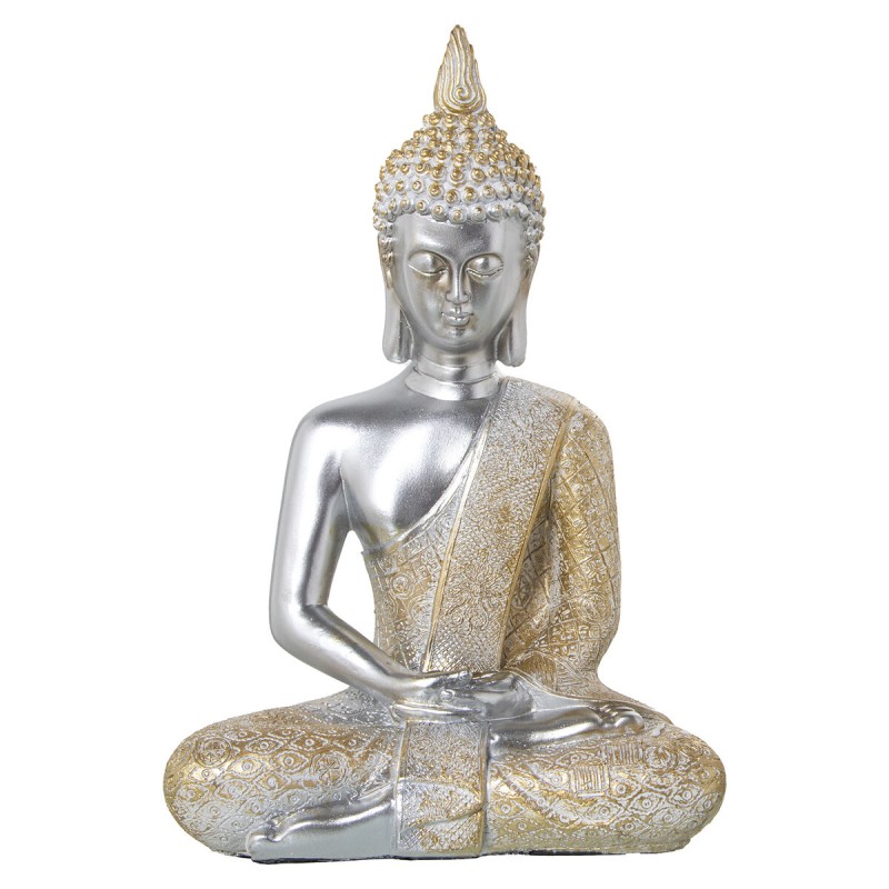 Deko-Figur Alexandra House Living Gold Silberfarben Acryl Kunststoff Melamine Buddha