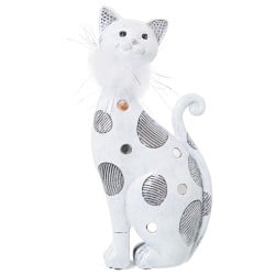 Decorative Figure Alexandra House Living White Acrylic Plastic Melamin Cat 12 x 6 x 26 cm