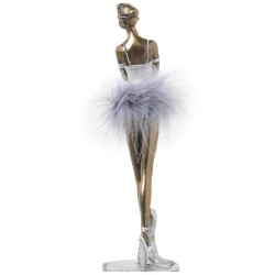 Figurine Décorative Alexandra House Living Blanc Argenté Acrylique Plastique Mélamine Ballerine