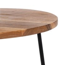 Side table 40,5 x 40,5 x 66 cm Natural Black Wood Iron