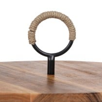 Side table 40,5 x 40,5 x 66 cm Natural Black Wood Iron