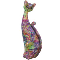 Figurine Décorative Alexandra House Living Acrylique Plastique Mélamine Chat 10 x 10 x 30 cm