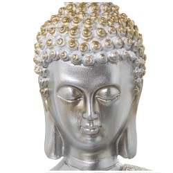 Deko-Figur Alexandra House Living Gold Silberfarben Acryl Kunststoff Melamine Buddha