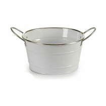 Cache-pot Seau Blanc Argenté Zinc 27,5 x 10,5 x 20 cm (24 Unités)