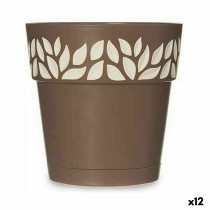 Pot auto-arrosant Stefanplast Cloe Marron Plastique 15 x 15 x 15 cm (12 Unités)