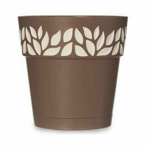 Self-watering flowerpot Stefanplast Cloe Brown Plastic 15 x 15 x 15 cm (12 Units)