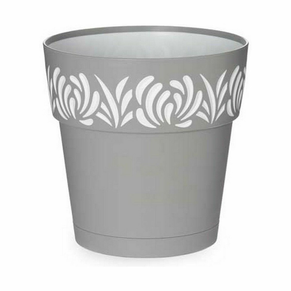 Pot auto-arrosant Stefanplast Gaia Gris Plastique 19 x 19 x 19 cm (12 Unités)