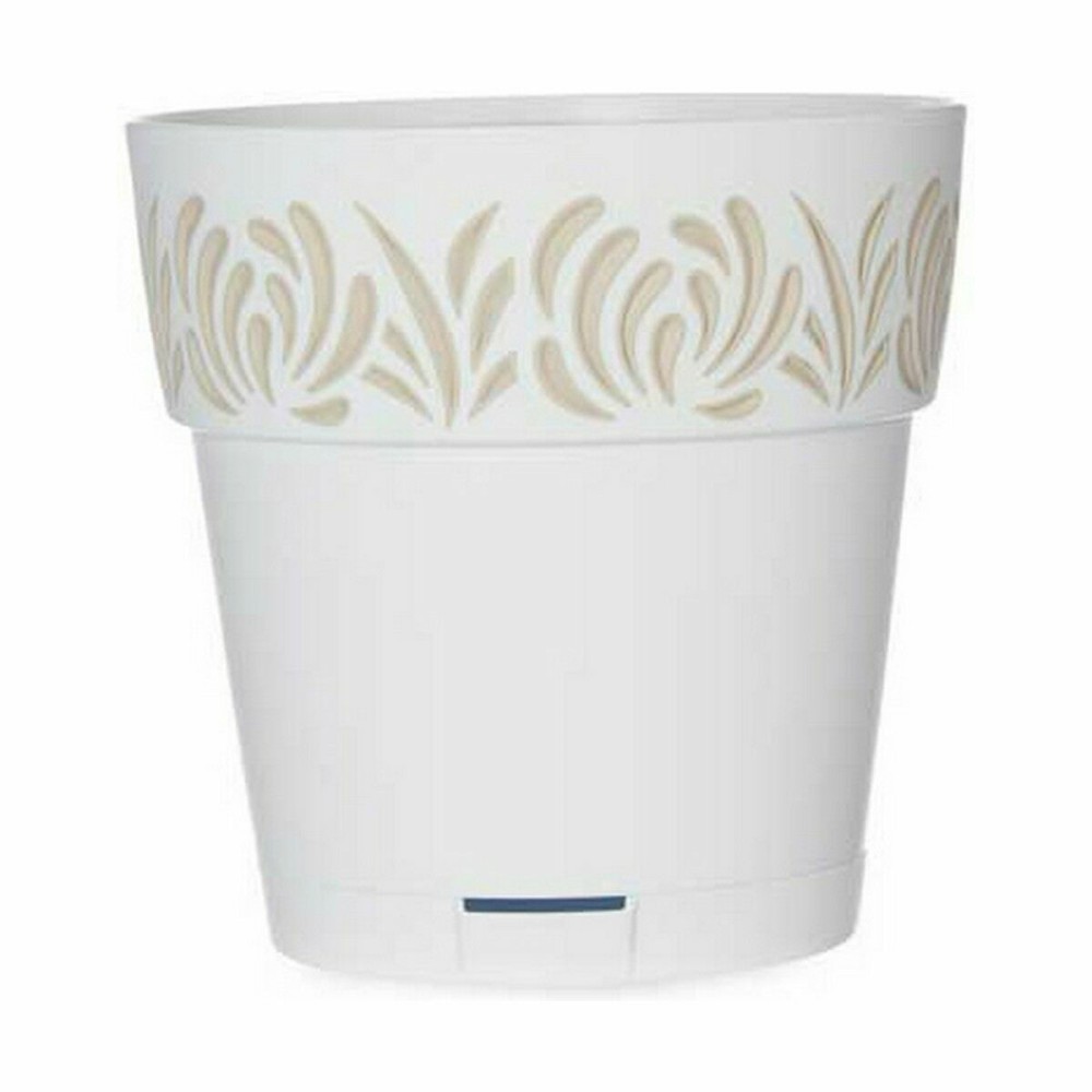 Pot auto-arrosant Stefanplast Gaia Blanc Plastique 15 x 15 x 15 cm (12 Unités)