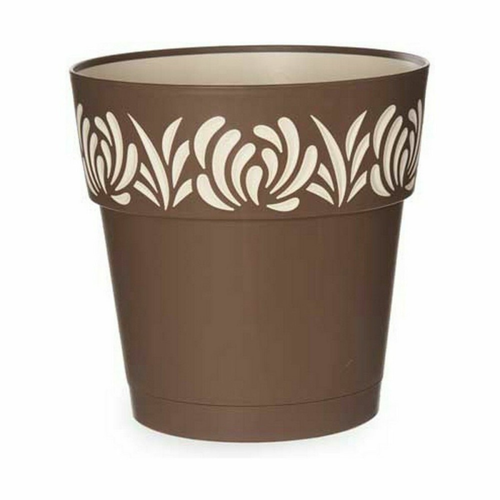 Self-watering flowerpot Stefanplast Gaia Brown Plastic 25 x 25 x 25 cm (6 Units)