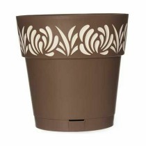 Self-watering flowerpot Stefanplast Gaia Brown Plastic 25 x 25 x 25 cm (6 Units)