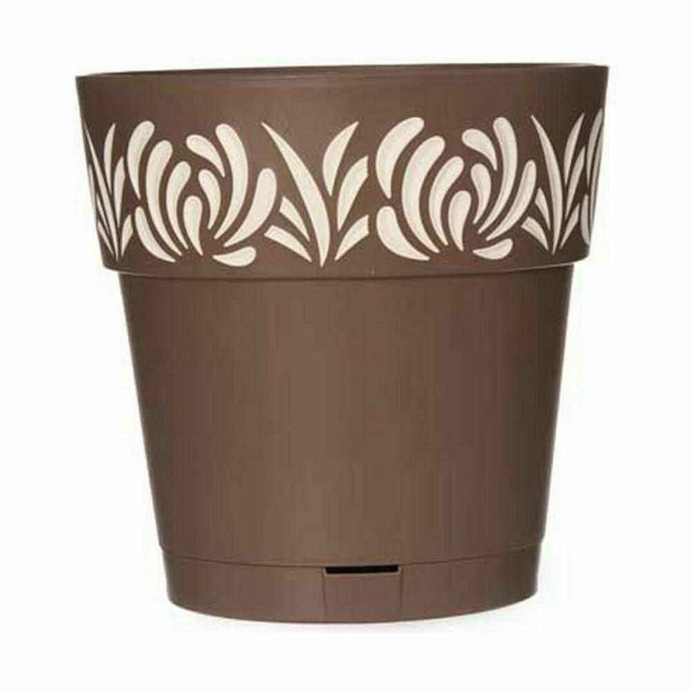 Pot auto-arrosant Stefanplast Gaia Marron Plastique 25 x 25 x 25 cm (6 Unités)