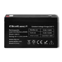 Battery for Uninterruptible Power Supply System UPS Qoltec 53072 7200 mAh 6 V