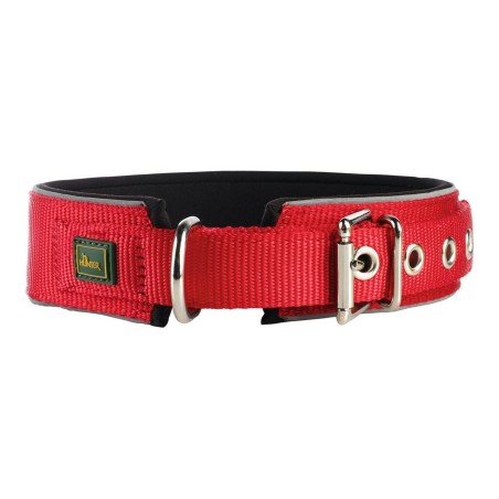 Dog collar Hunter Neoprene Reflect Red