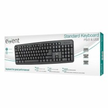 Tastatur Ewent EW3109 PS/2 USB Schwarz