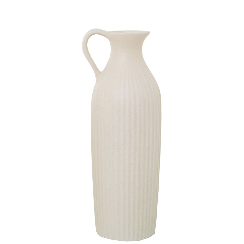 Vase Alexandra House Living Crème Céramique 14 x 36 x 14 cm