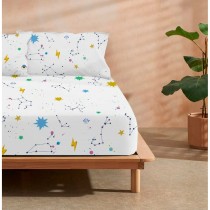 Fitted bottom sheet Decolores Cosmos Multicolour 140 x 200 cm