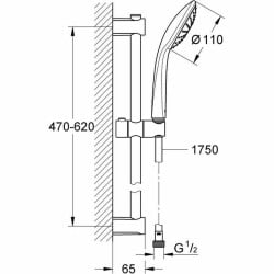 Shower Set Grohe 27322000 Metal