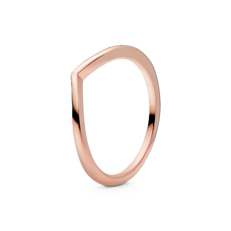 Ladies' Ring Pandora WISHBONE 14K ROSE GOLD-PLATED - RING - SIZE 50