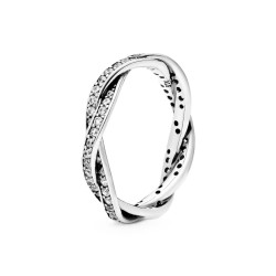 Bague Femme Pandora SPARKLING TWISTED LINES - RING - SIZE 58