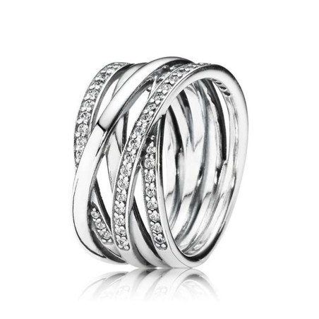 Bague Femme Pandora SPARKLING & POLISHED LINES - RING - SIZE 52