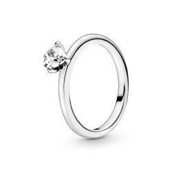 Bague Femme Pandora CLEAR HEART SOLITAIRE - RING - SIZE 48