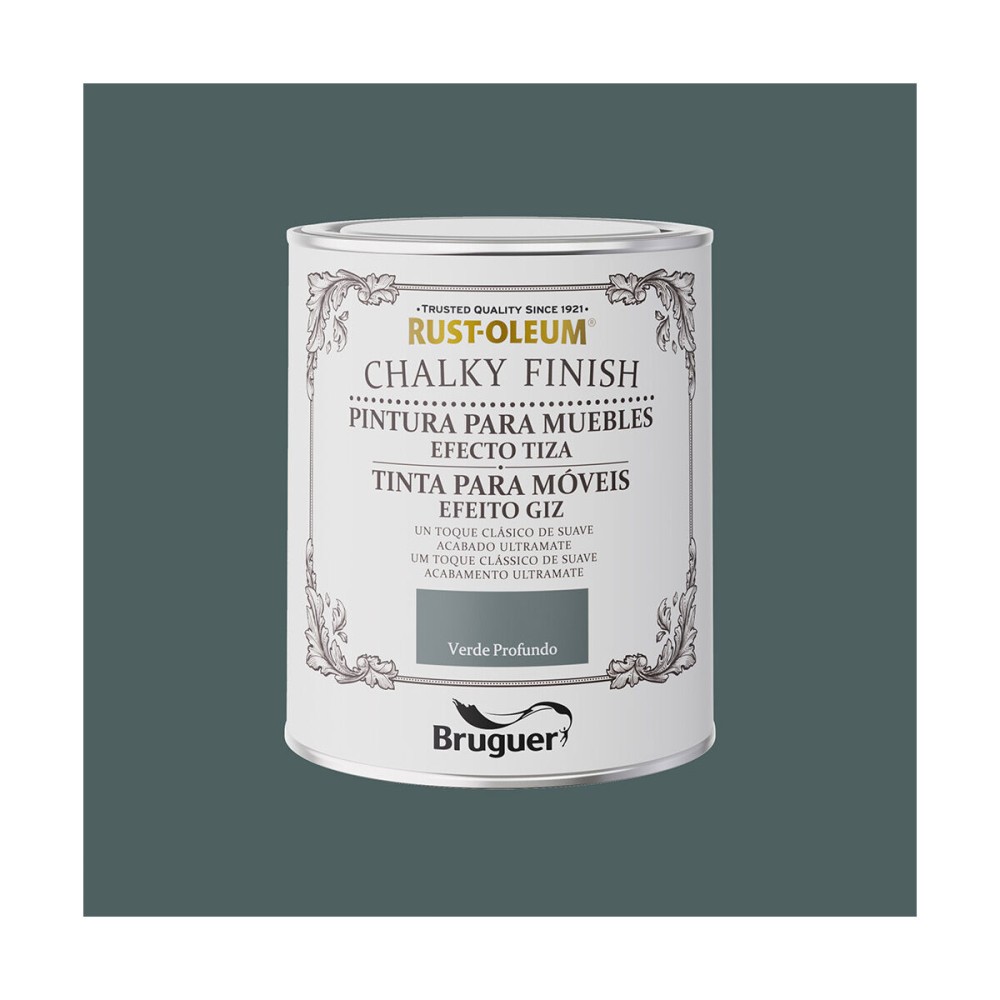 Farbe Bruguer Rust-oleum Chalky Finish 5733890 Möbel Deep Green 750 ml