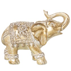 Decorative Figure Alexandra House Living Golden Acrylic Plastic Melamin Elephant 23 x 10 x 18 cm