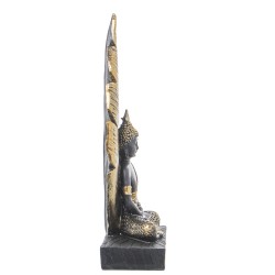 Decorative Figure Alexandra House Living Brown Golden Acrylic Plastic Melamin Buddha 15 x 7 x 27 cm