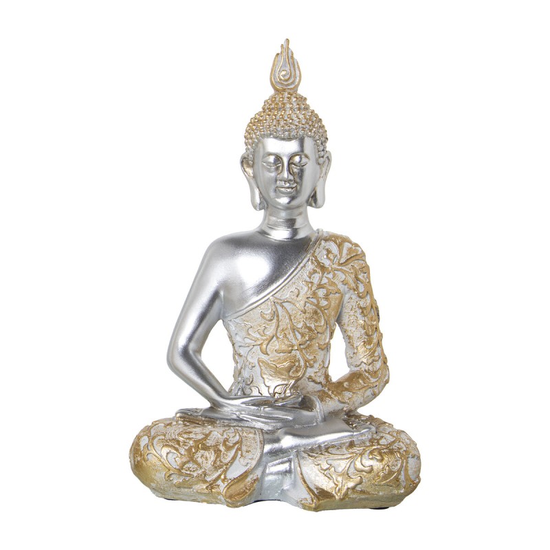 Deko-Figur Alexandra House Living Gold Silberfarben Acryl Kunststoff Melamine Buddha