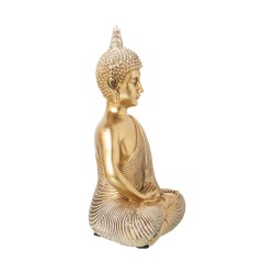 Figurine Décorative Alexandra House Living Doré Acrylique Plastique Mélamine Buda