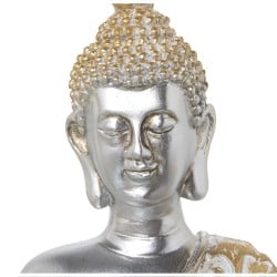 Deko-Figur Alexandra House Living Gold Silberfarben Acryl Kunststoff Melamine Buddha