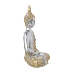 Deko-Figur Alexandra House Living Gold Silberfarben Acryl Kunststoff Melamine Buddha