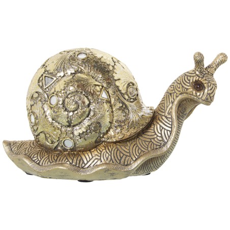 Deko-Figur Alexandra House Living Gold Acryl Kunststoff Melamine Schnecke