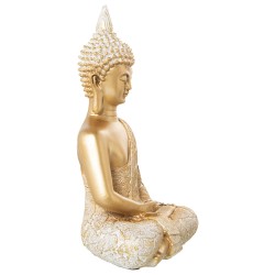 Decorative Figure Alexandra House Living Golden Acrylic Plastic Melamin Buddha