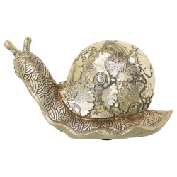 Deko-Figur Alexandra House Living Gold Acryl Kunststoff Melamine Schnecke