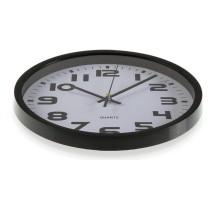 Wall Clock Versa Black Plastic 3,8 x 25 x 25 cm