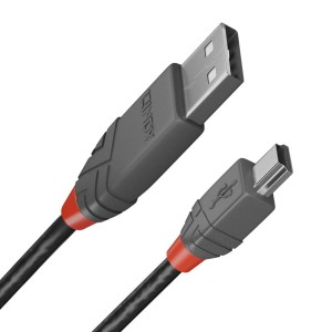 USB 2.0 A zu Mini USB-B-Kabel LINDY 36724 3 m Schwarz