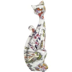 Deko-Figur Alexandra House Living Acryl Kunststoff Melamine Katze 10 x 10 x 30 cm