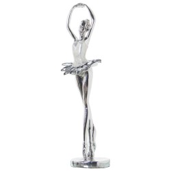 Deko-Figur Alexandra House Living Silberfarben Acryl Kunststoff Melamine Ballerina 8 x 7 x 30 cm