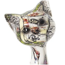 Deko-Figur Alexandra House Living Acryl Kunststoff Melamine Katze 10 x 10 x 30 cm