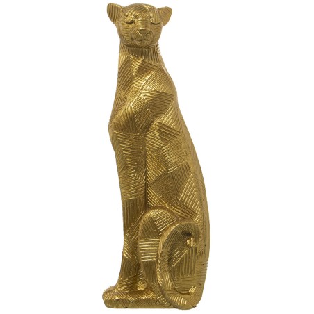 Deko-Figur Alexandra House Living Gold Acryl Kunststoff Melamine Gepard 9 x 8 x 26 cm