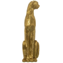 Deko-Figur Alexandra House Living Gold Acryl Kunststoff Melamine Gepard 9 x 8 x 26 cm