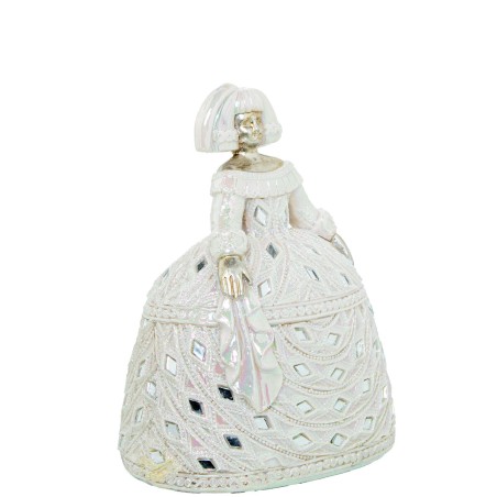 Deko-Figur Alexandra House Living Menina Weiß Acryl Kunststoff Melamine 15 x 11 x 18 cm