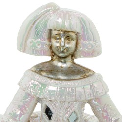 Deko-Figur Alexandra House Living Menina Weiß Acryl Kunststoff Melamine 15 x 11 x 18 cm