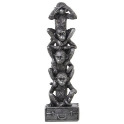 Decorative Figure Alexandra House Living Silver Acrylic Plastic Melamin Monkey 9 x 6 x 29 cm