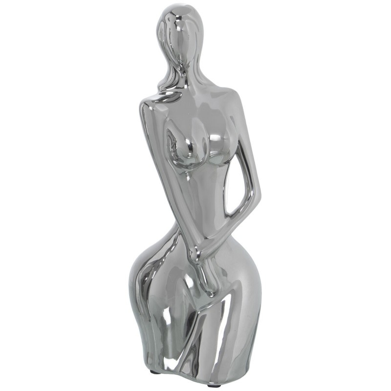 Deko-Figur Alexandra House Living Silberfarben aus Keramik Damen 10 x 11 x 29 cm