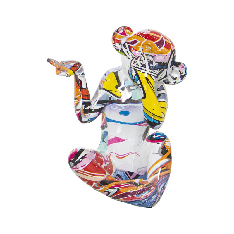 Decorative Figure Alexandra House Living Acrylic Plastic Melamin Monkey 13 x 10 x 15 cm