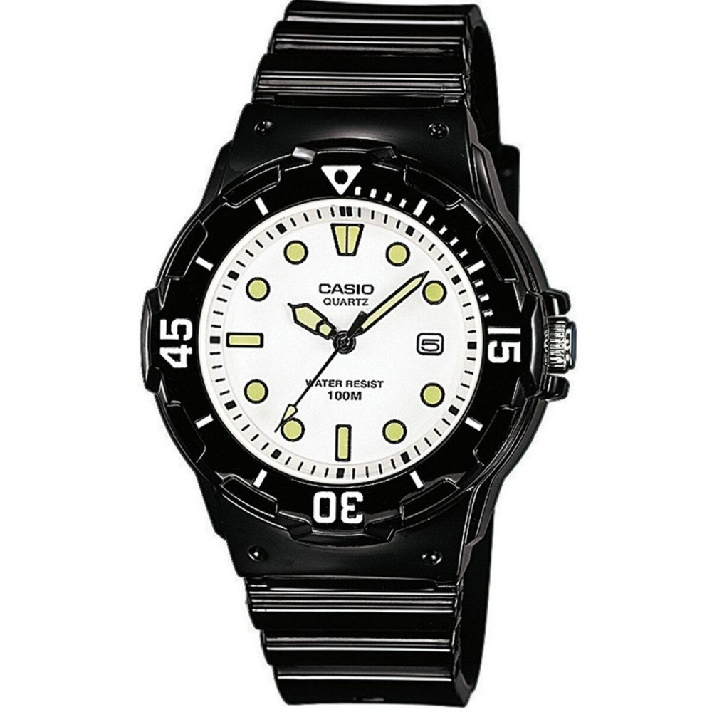 Montre Homme Casio DIVER 100M Blanc Noir (Ø 44,5 mm)